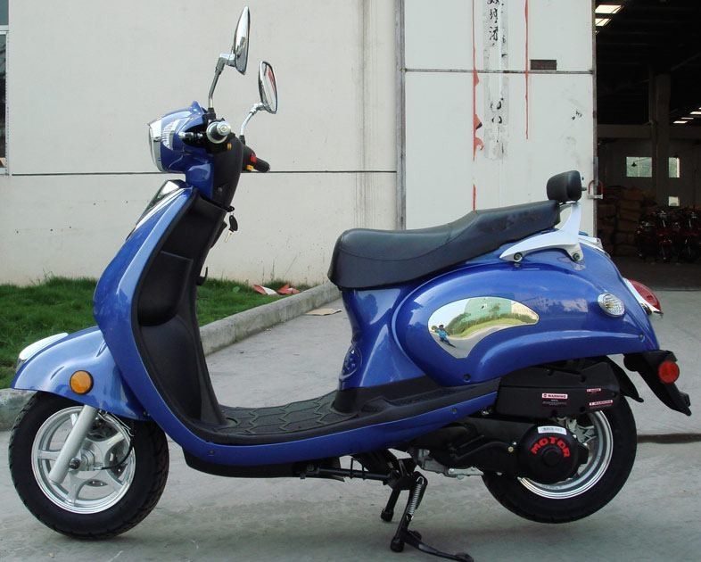 İki Koltuklu 50cc / 125cc Pocket Bike Scooter, Yetişkinler İçin 2 Tekerlekli Scooter