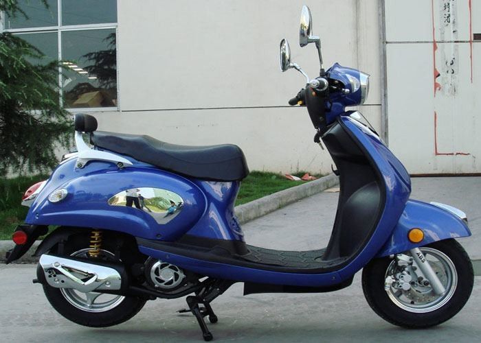 İki Koltuklu 50cc / 125cc Pocket Bike Scooter, Yetişkinler İçin 2 Tekerlekli Scooter