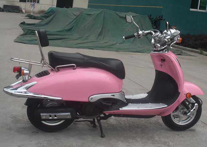 Pembe Renk Yetişkin 50cc Motocross Bisikletleri Lady Için 2 Koltuklar Mini Sokak Bisikletleri