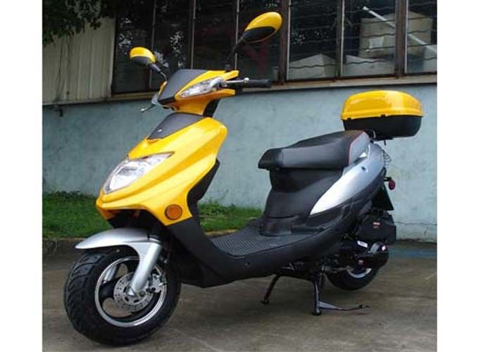 125cc Yetişkin Motorlu Scooter 4 Zamanlı 1 Silindir Alüminyum Jant Dört Arka Büyük Arka Kutu