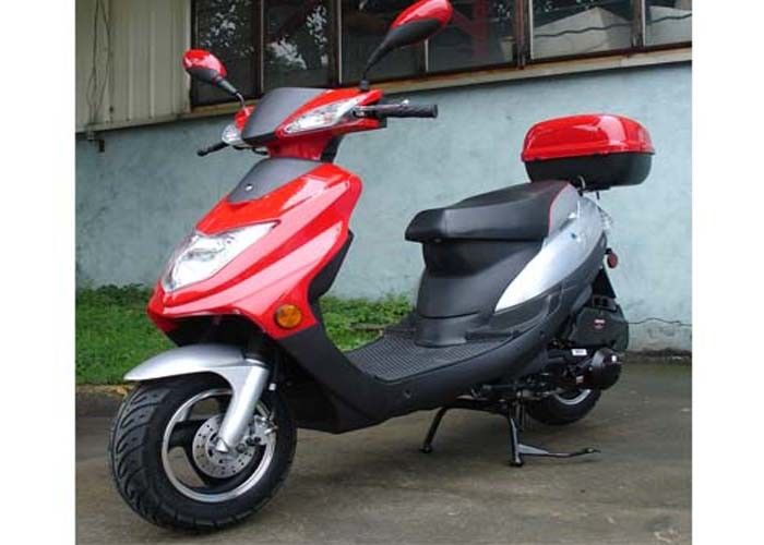 125cc Yetişkin Motorlu Scooter 4 Zamanlı 1 Silindir Alüminyum Jant Dört Arka Büyük Arka Kutu