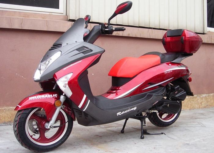 V Stil Far 150cc Gaz Scooter, 2 Dikiz Aynalı Gazlı Scooter