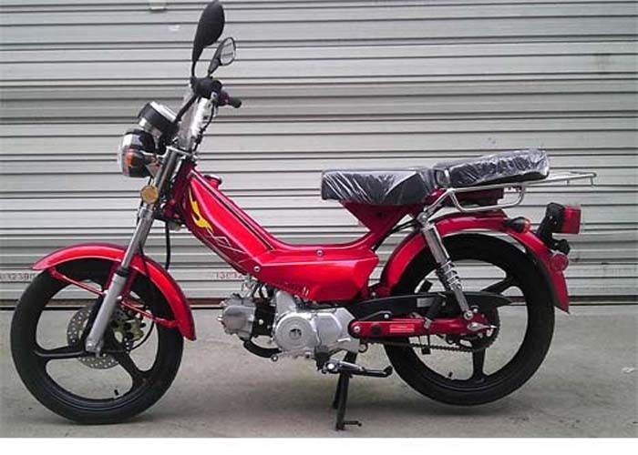 İki Koltuklu Gerçek Deri Mini Motor Scooter, Düşük Gürültü Küçük 50cc Dirt Bike