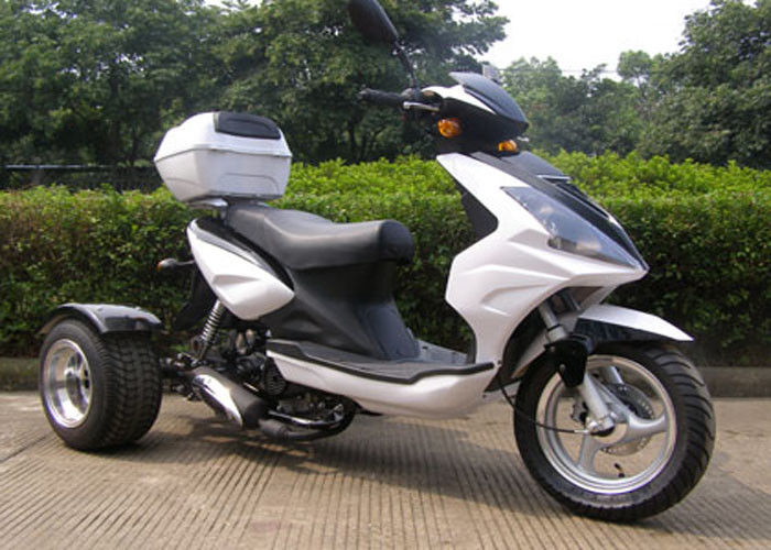 Arka Kutulu 3 Tekerlekli 50cc Scooter, Büyük Baş Işıklı 3 Tekerlekli Motosiklet