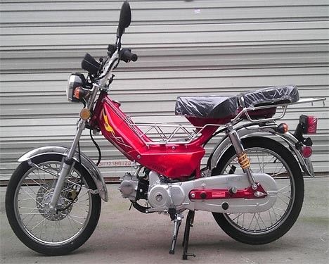 50CC CDI Kick Start Gazla Çalışan Motosiklet Ön Disk / Arka Kampana Fren Hava Soğutmalı