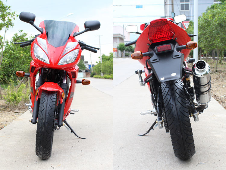 Tek Silindirli Sokak Bisikletleri 4 Zamanlı Hava Soğutmalı, Akıllı Şekil 250cc Spor Motosikletleri