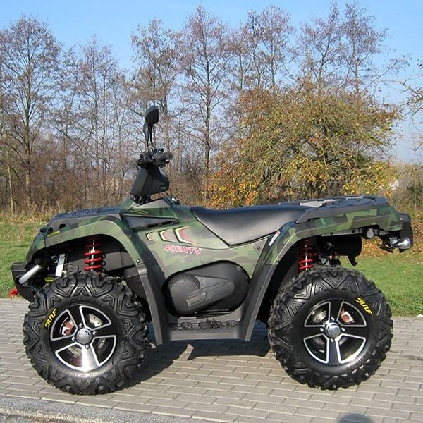 Yağ Soğutmalı 400cc Dört Tekerlekli Atv Çift / Tek A - Alüminyum Jantlı Elektrikli Vitesli Kol
