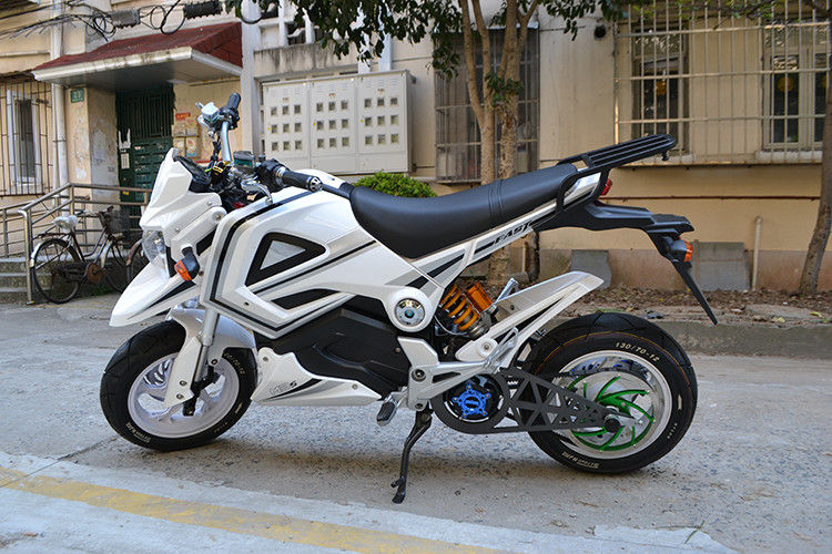 Kurşun ile 60 Km / H 1500w Elektrikli Scooter Motosiklet - Asit Akü 72V 20AH
