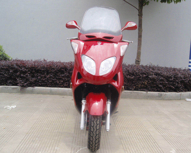 İki Far Mavi Yetişkin Gaz Scooter, 2 Koltuklu Gerçek Deri ile 150cc Motorlu Scooter