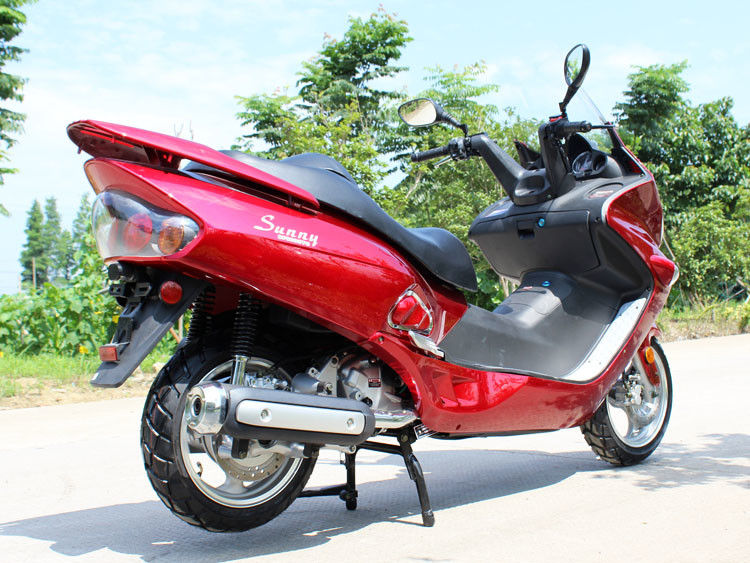 300cc CVT Su Soğutmalı Motor Yetişkin Motorlu Scooter Ön Disk Arka Diskli Fren