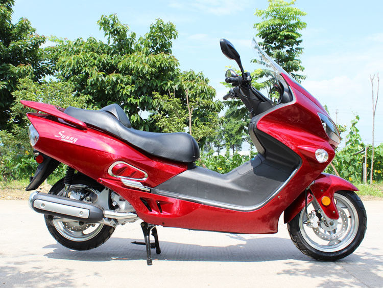 300cc CVT Su Soğutmalı Motor Yetişkin Motorlu Scooter Ön Disk Arka Diskli Fren