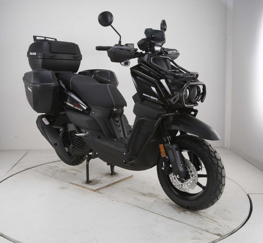Yeni Ordu Tarzı Scooter 200 Tank 200 Efi Deluxe Model Daha Büyük Lastikler ve Yan Bagaj Taşıyıcıları