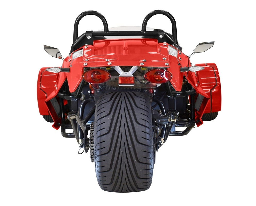 Üç Tekerlekli Motosiklet E-Spider 72V Trike Güçlü 3000w Lityum Pilli Orta Sürüş Motoru