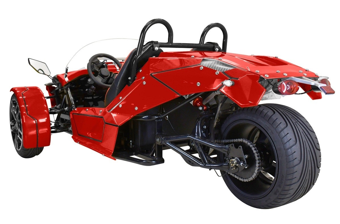 Üç Tekerlekli Motosiklet E-Spider 72V Trike Güçlü 3000w Lityum Pilli Orta Sürüş Motoru
