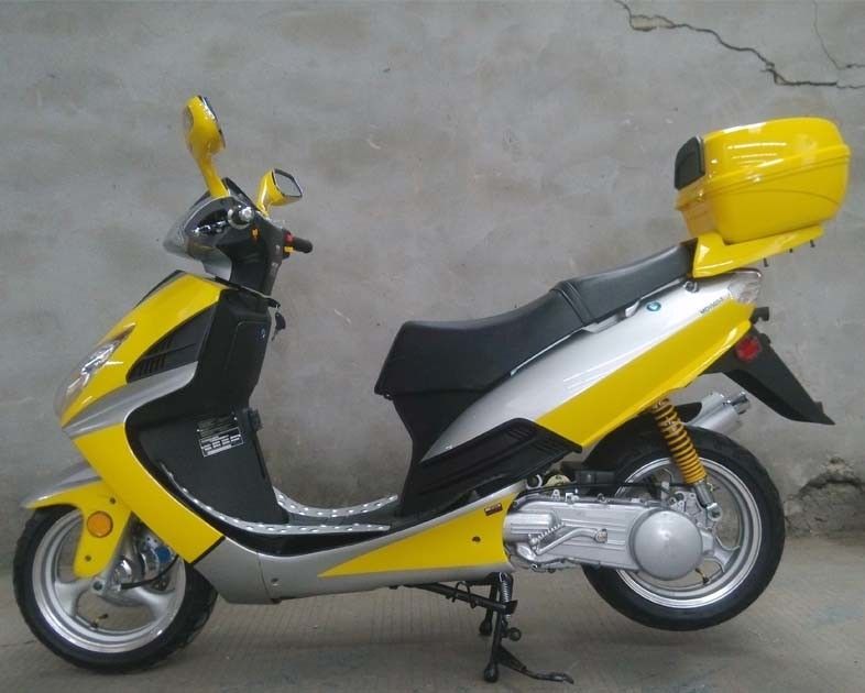 Eletric / Kick Start 150CC Tek Silindirli 4 Zamanlı Motorlu Scooter, Ön Diskli Frenli