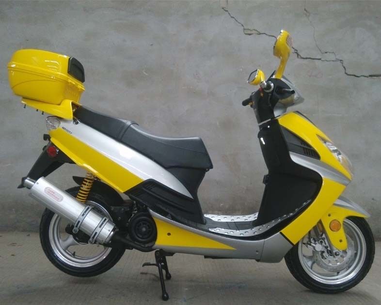 Eletric / Kick Start 150CC Tek Silindirli 4 Zamanlı Motorlu Scooter, Ön Diskli Frenli