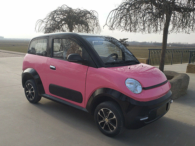 Pembe / Mavi Elektrikli Golf Arabaları 220v 4.2kw 2 Koltuklu Elektrikli Araba, Ön Diskli / Arka Davul