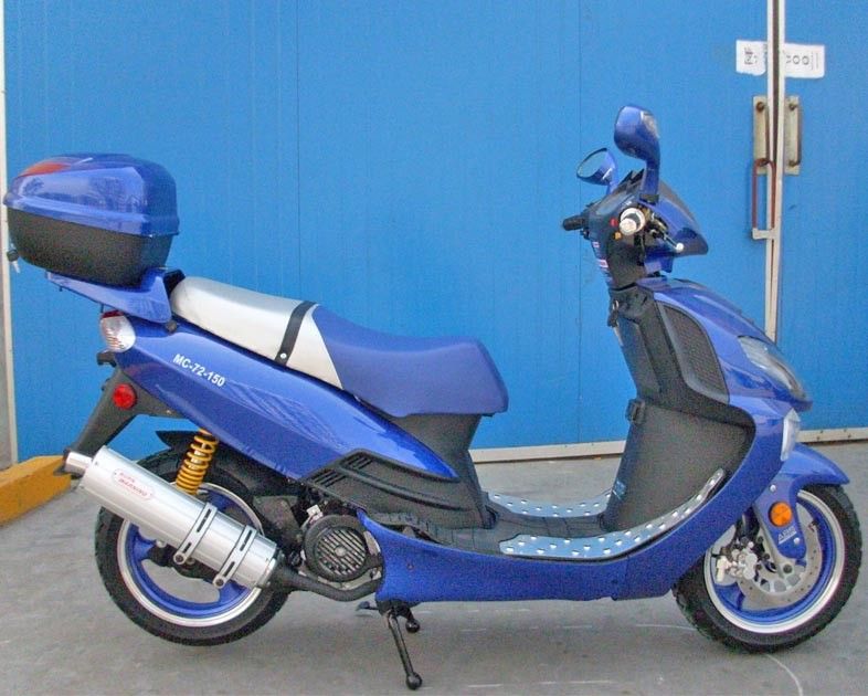 150cc CVT Zorunlu Hava, Gaz Bırakma Anahtarlı Motorlu Scooter