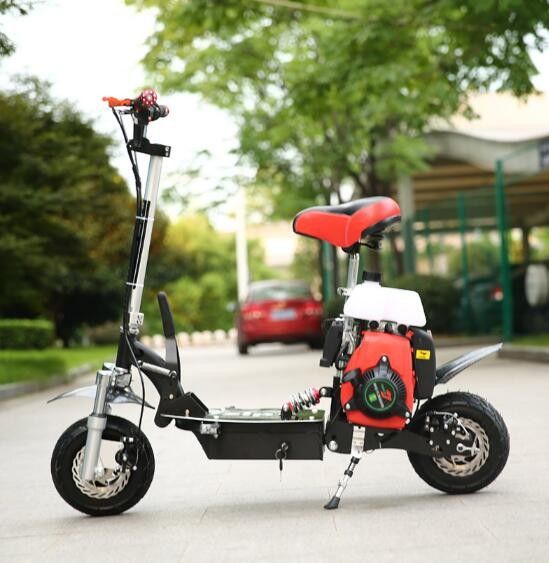 49cc 4 Zamanlı Mini Motorlu Scooter, 10 inç Pnömatik Lastikli Yüksek Çekme Çelik