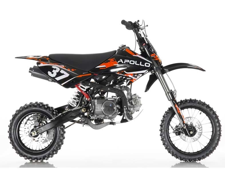 Hava Soğutmalı 125cc Mini Dirt Bike 4 Zamanlı Tek Silindirli Manuel Debriyaj Ön Ve Arka Disk Fren