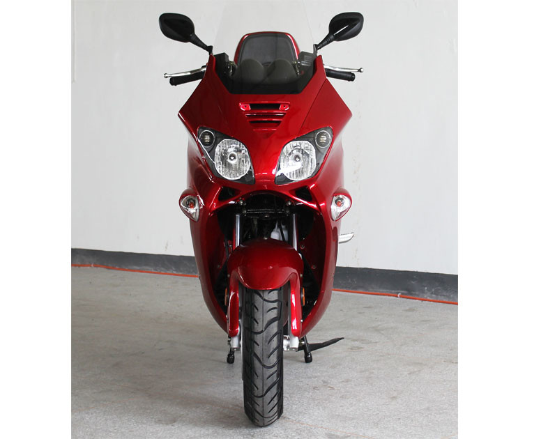 300cc 1 Silindir 4 Zamanlı Yetişkin Motor Scooter Sıvı Soğuk Kayış Tahrik Ön Disk / Arka Disk
