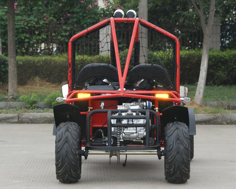 110cc Hava Soğutmalı CDI Electirc Başlat Tekli Koltuk Git Kart Tepsi Fren 12 V 6.5AH Pil