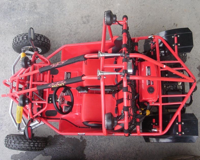 Büyük Boy Go Kart Buggy 150CC Ile CVT Hava Soğutmalı Elektrikli Çalıştırma Ayak Fren