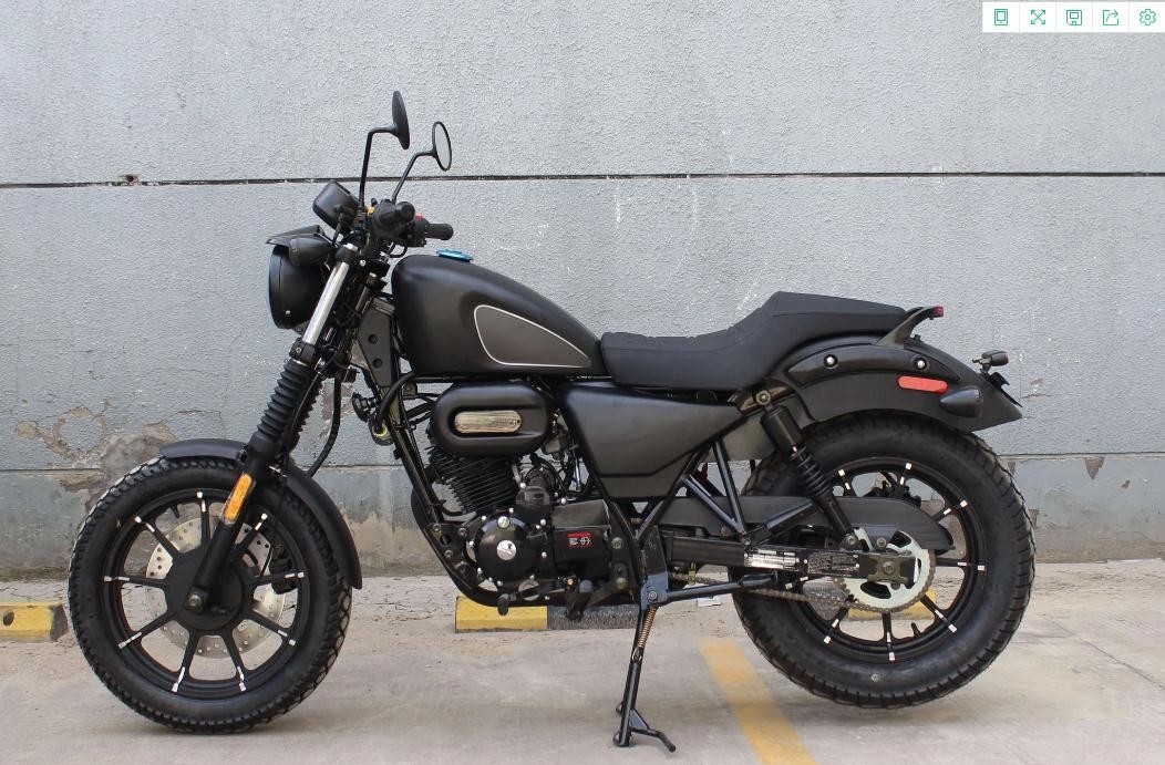 Tek Silindirli Hava Soğutmalı 250cc Chopper Motosiklet 4 Zamanlı Yatay Tip
